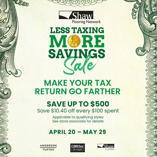 Less Taxing More Savings - Make your tax return go farther save up to $500